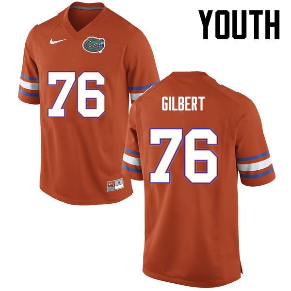 NCAA Florida Gators Marcus Gilbert Youth #76 Nike Orange Stitched Authentic College Football Jersey BSC5464CE